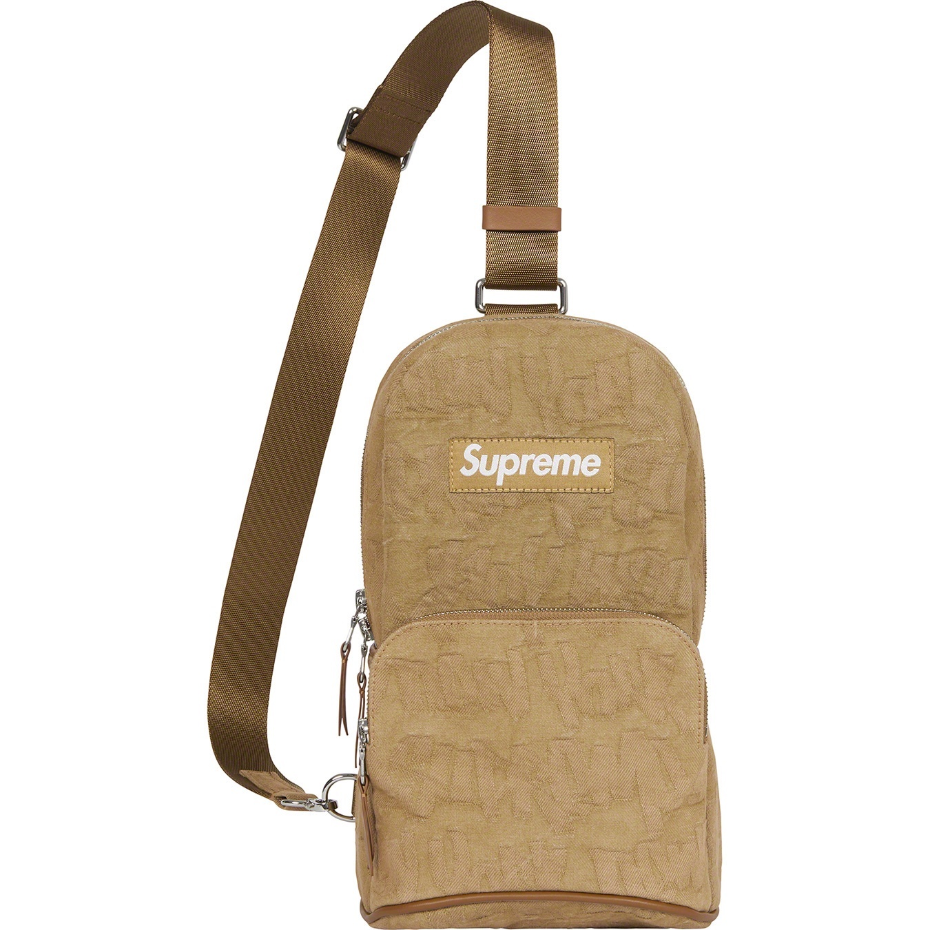 Fat Tip Jacquard Denim Sling Bag view 8